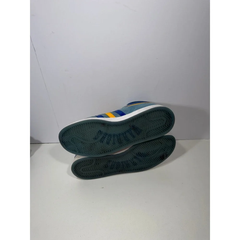 Adidas Americana Hi Golden‎ State Warriors Blue Yellow Suede High Top Sneakers